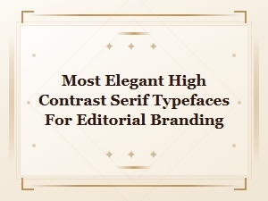 Most Elegant High Contrast Serif Typefaces for Editorial Branding